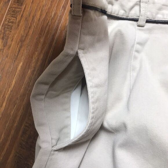 Vtg Westbound Women's Khaki Midi Pencil Skirt With Leather Covered Buttons 20W - Picture 7 of 13